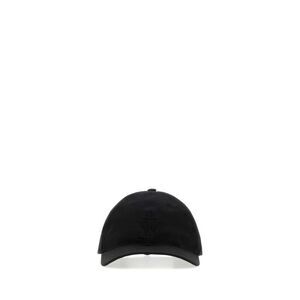 Jw Anderson Men Black Gabardine Baseball Cap